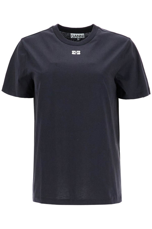 'round-neck T-shirt With Rhin  - Blue