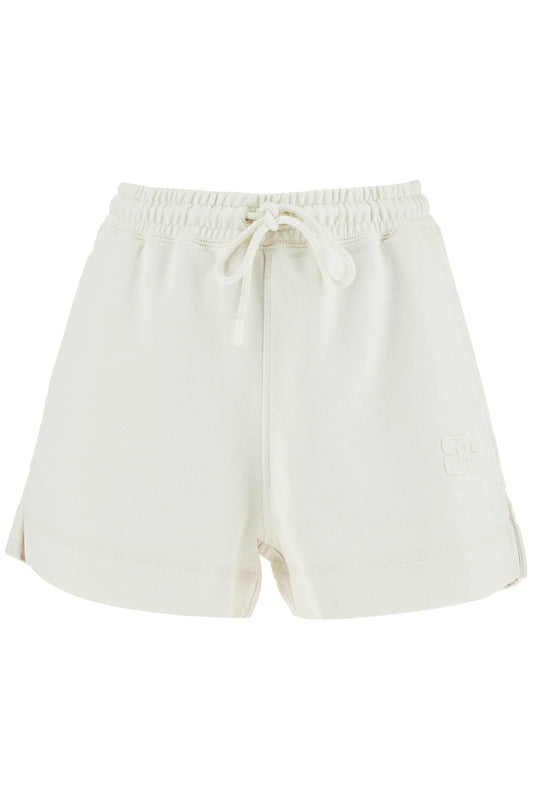 Sweatshirt Fabric Shorts  - White