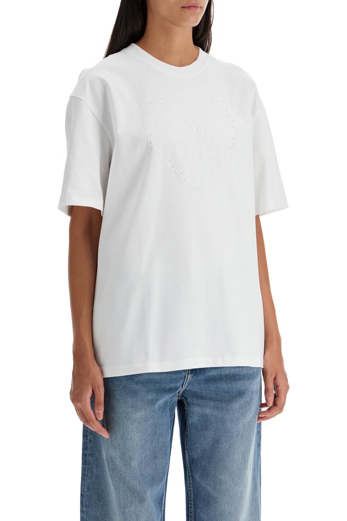 Embroidered Oversized T  - White