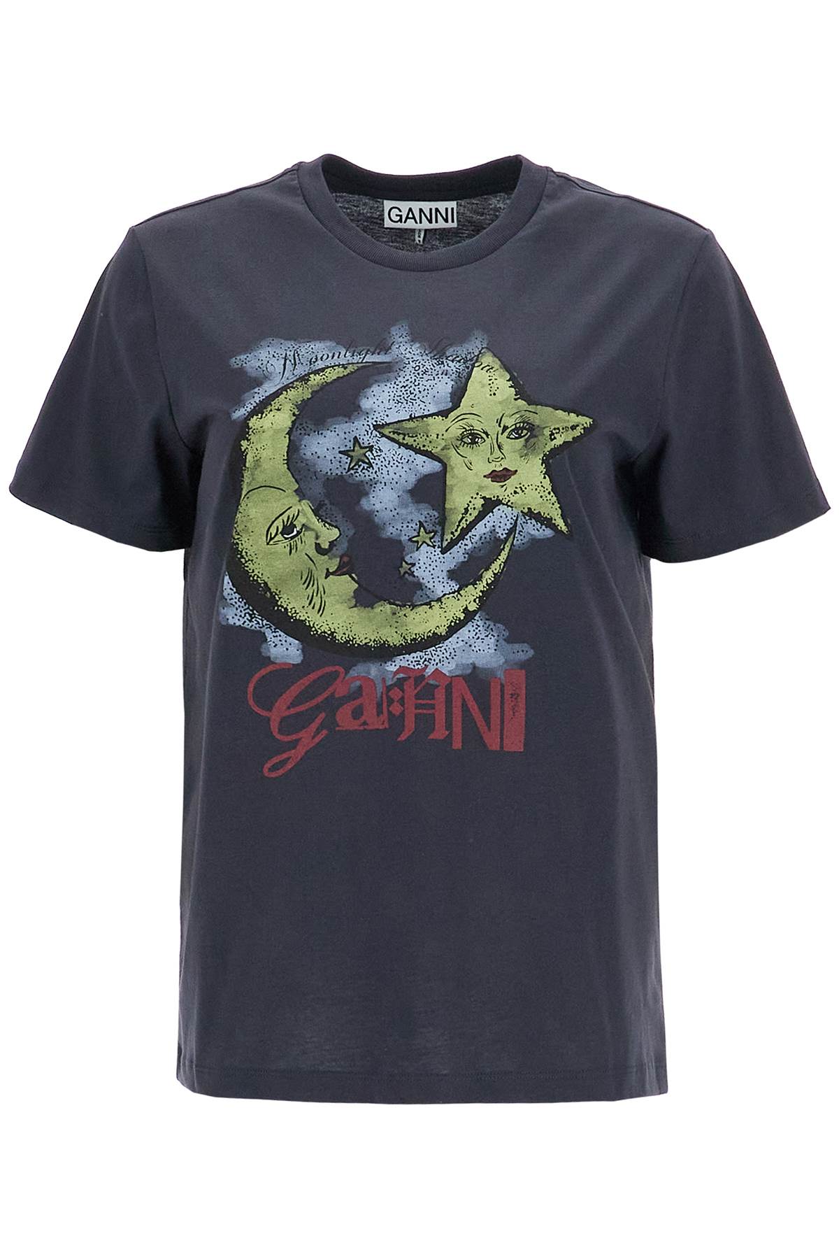 Moonlight Print T-shirt  - Grey