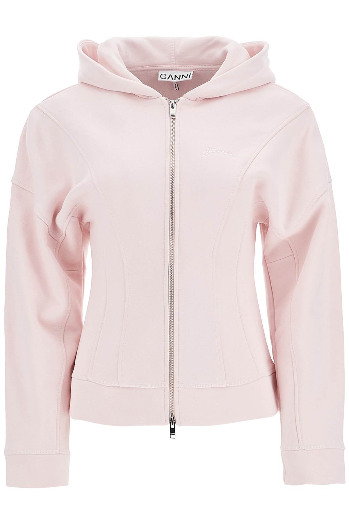 Hooded Slim-fit Sweat  - Pink