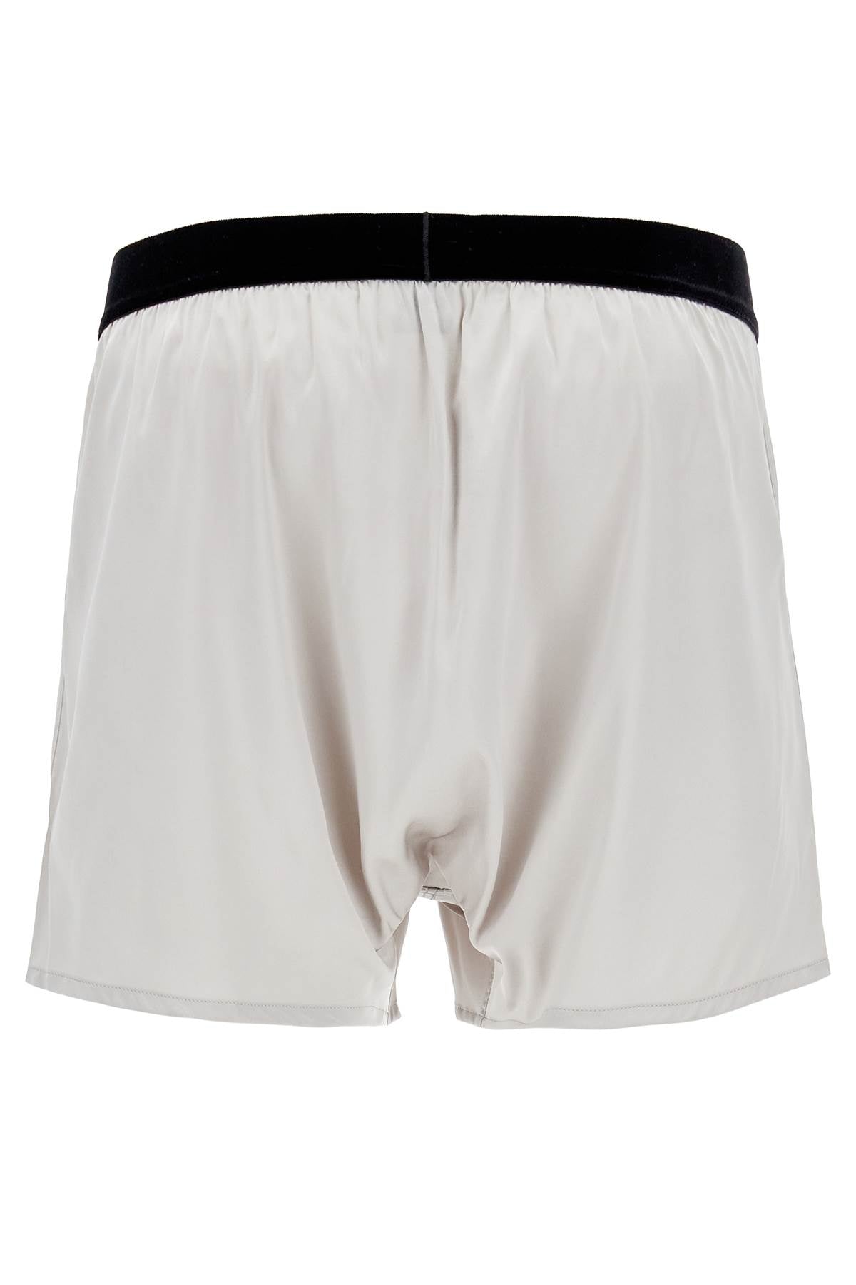 Silk Boxer Shorts  - Grey