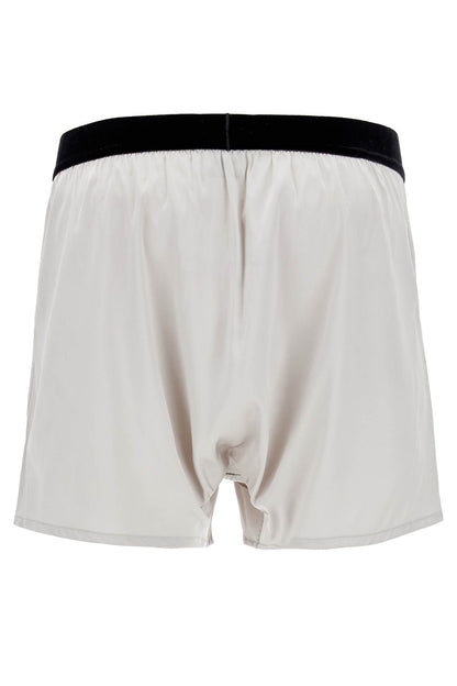 Silk Boxer Shorts  - Grey