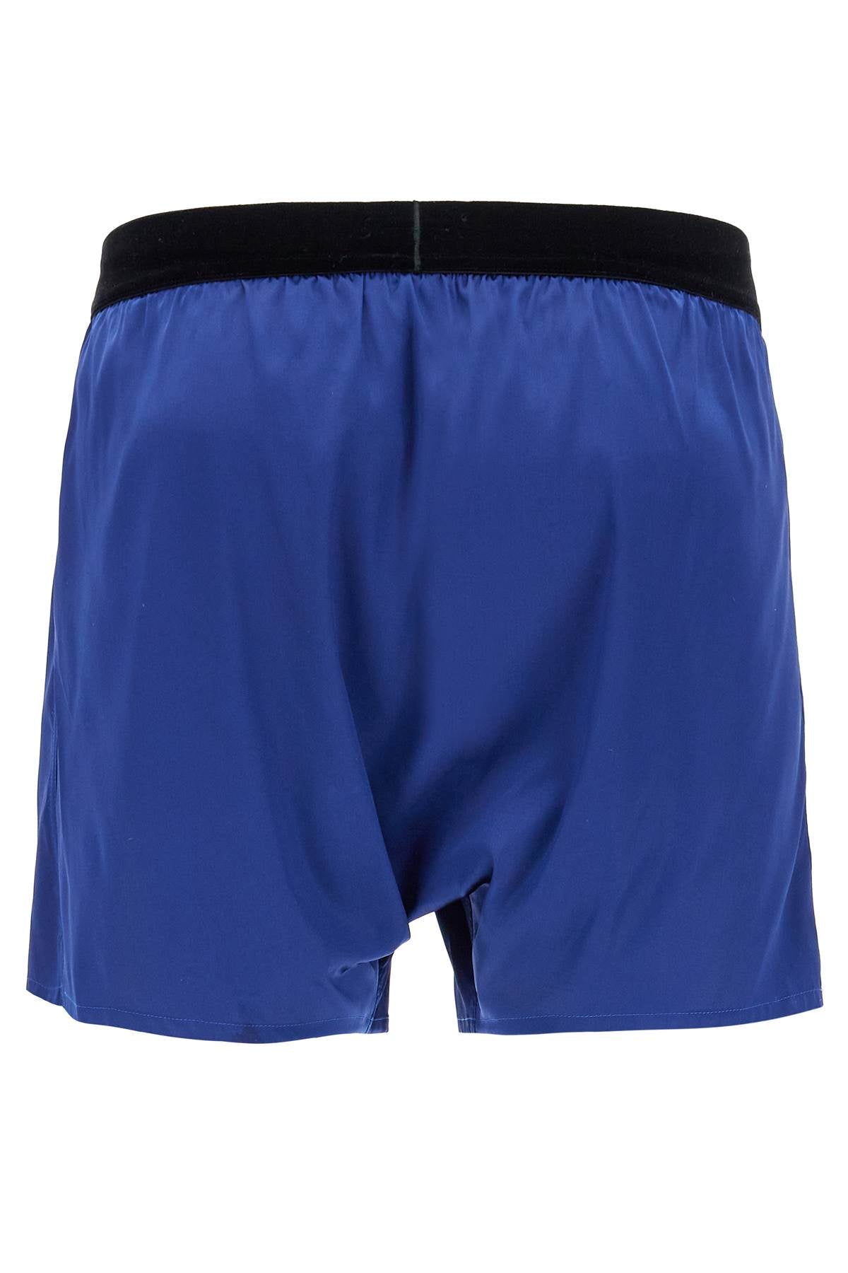 Silk Boxer Shorts  - Blue