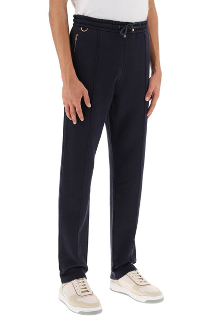 Cotton And Cashmere Joggers  - Blu