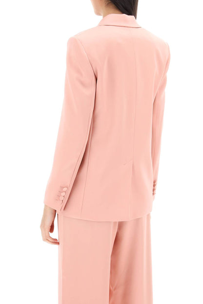 Teiera Satin Double-breasted Blazer  - Pink