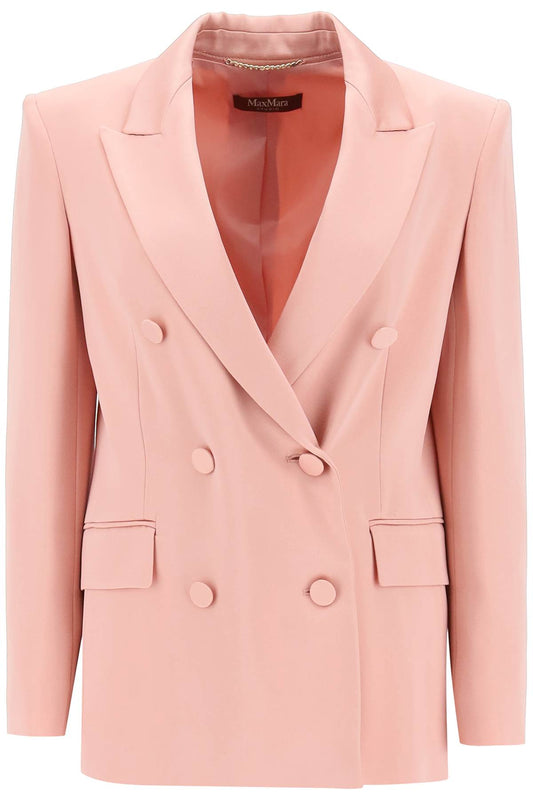 Teiera Satin Double-breasted Blazer  - Pink