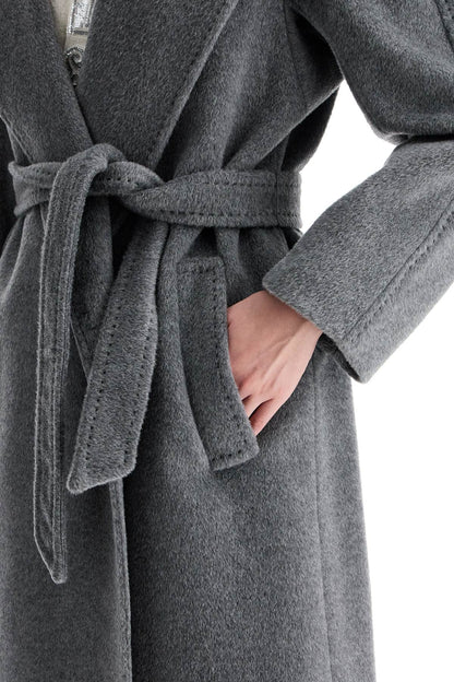 Alpaca And Mohair Robe Coat  - Grey