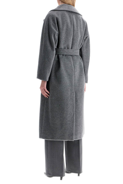 Alpaca And Mohair Robe Coat  - Grey