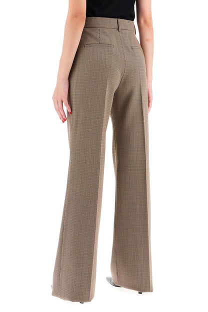 'teso' Flared Pants In Pied De  - Beige