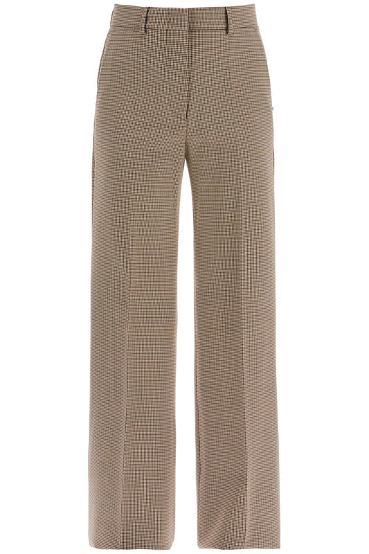 'teso' Flared Pants In Pied De  - Beige