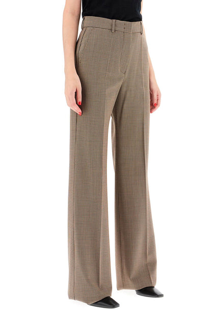 'teso' Flared Pants In Pied De  - Beige