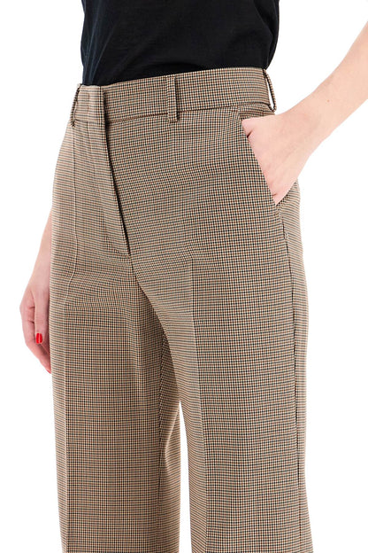 'teso' Flared Pants In Pied De  - Beige