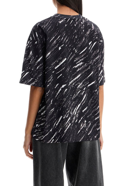 "abstract Pattern Logo T-shirt With  - Black