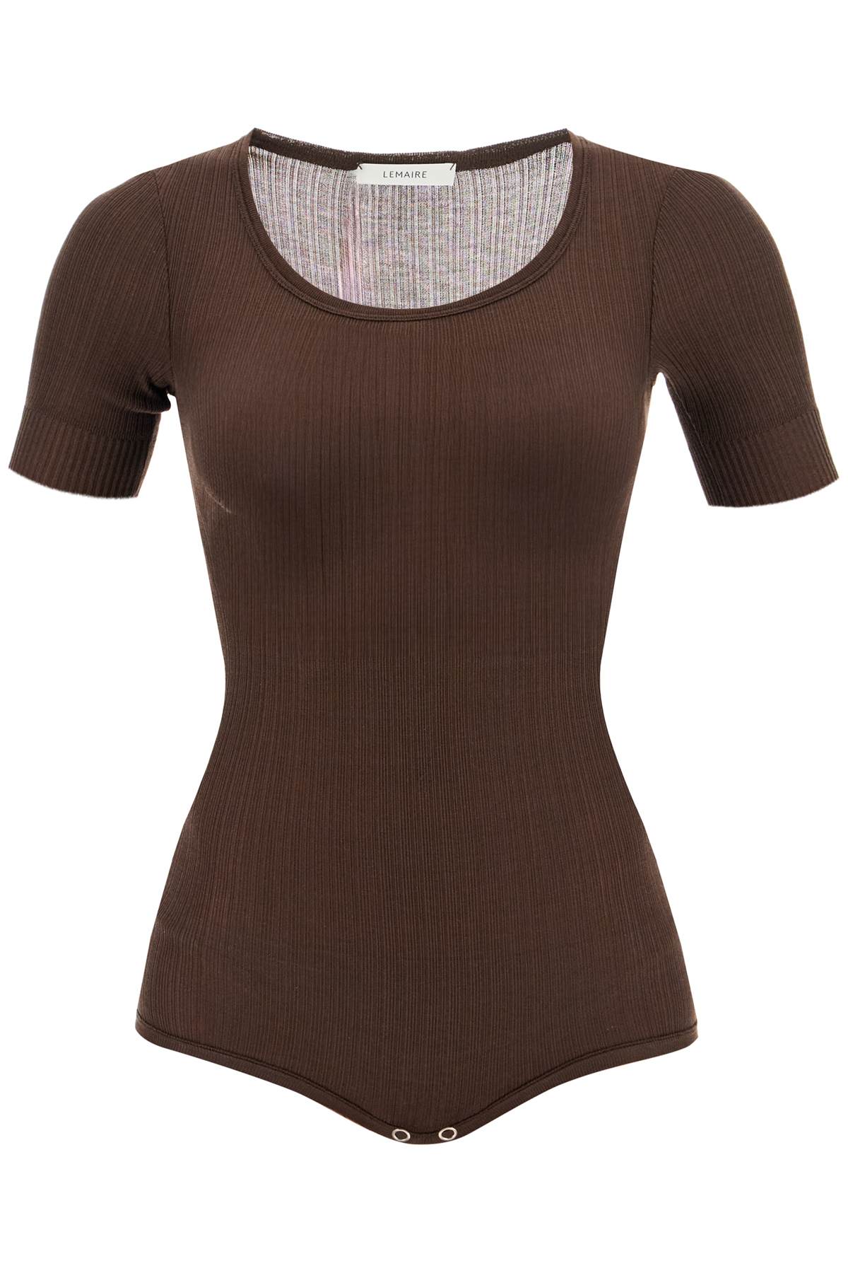 Short-sleeved Lightweight Knit Body For Men  - Brown