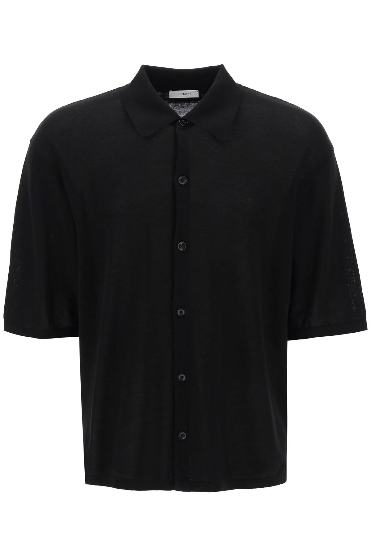 Short-sleeved Knit Shirt For  - Black