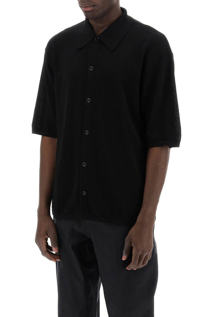 Short-sleeved Knit Shirt For  - Black