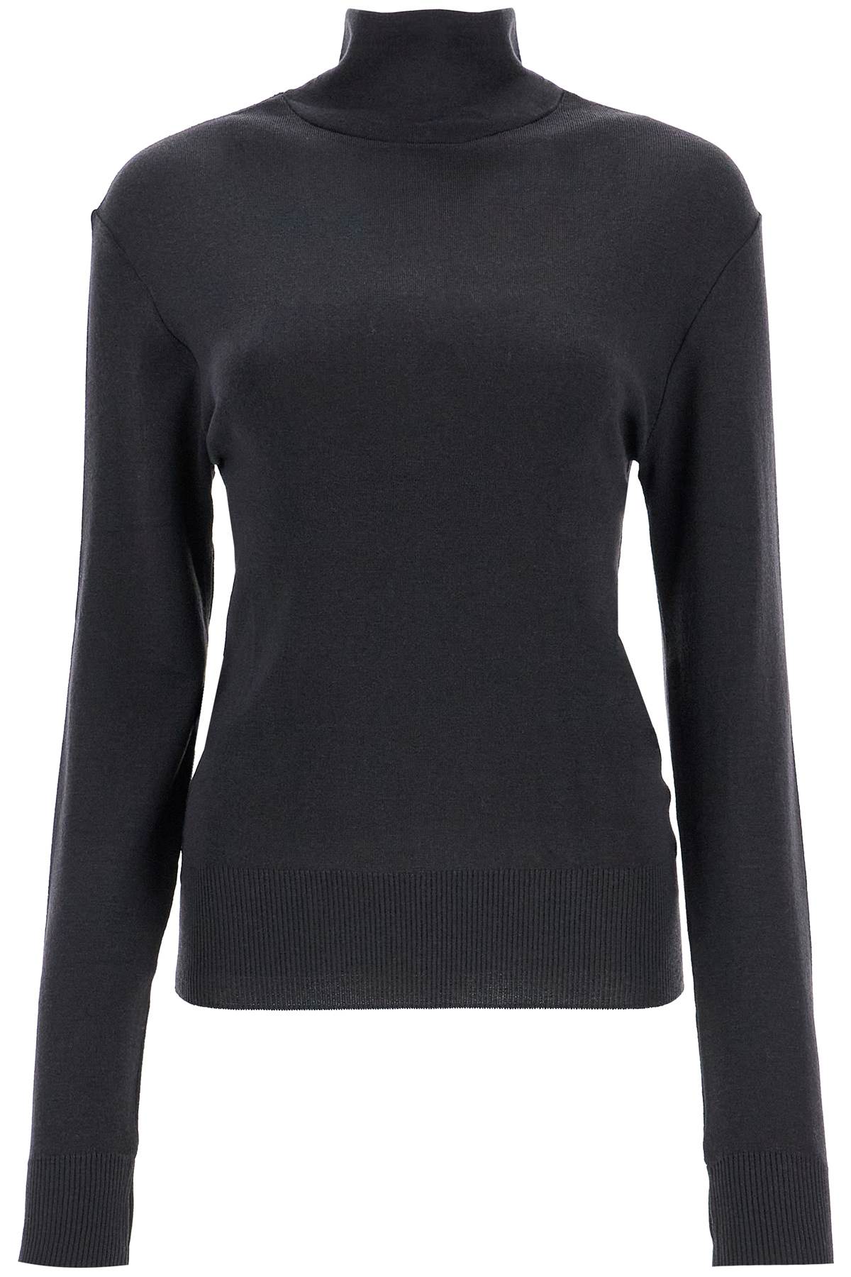 Seamless High-neck Pullover Without  - Grey