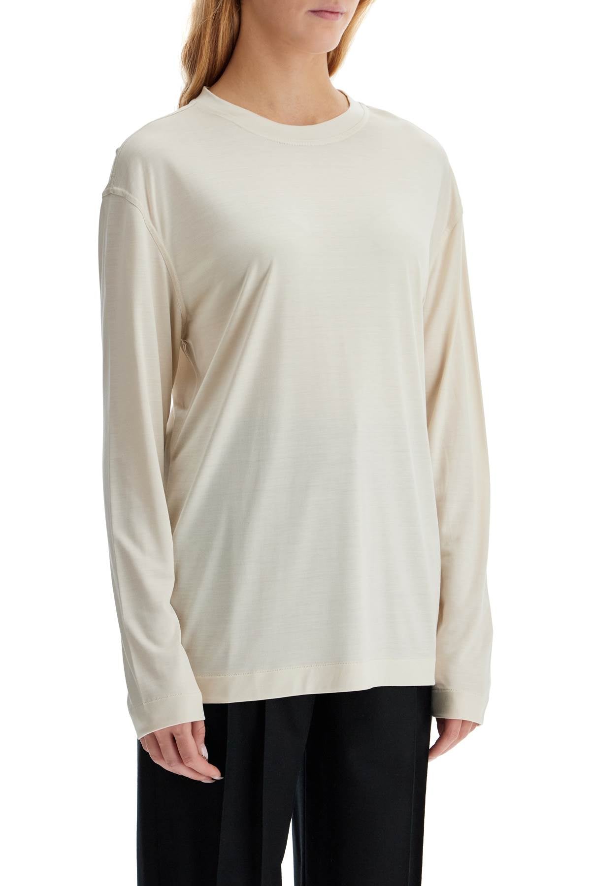 Long-sleeved Silk T-shirt For  - Neutro