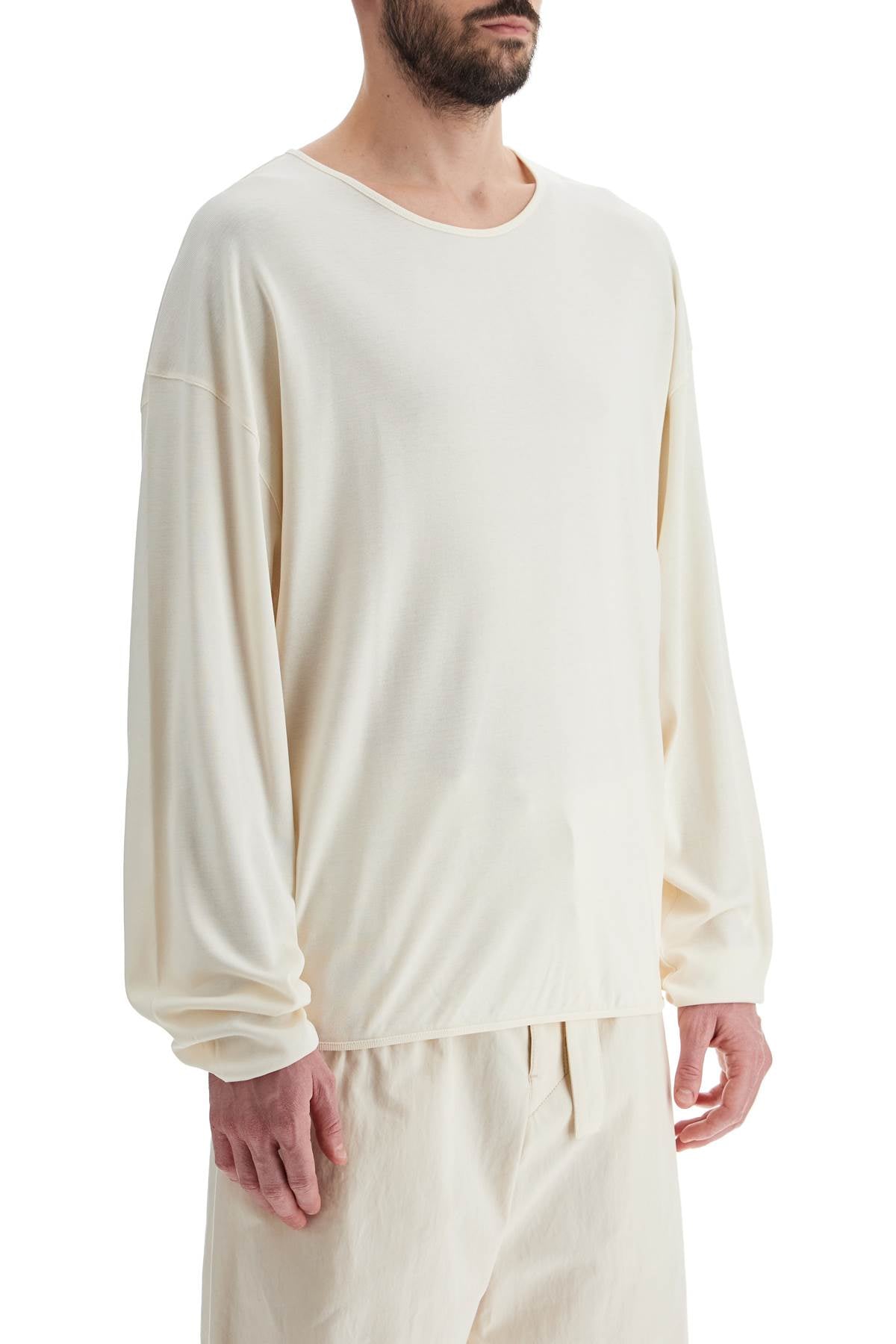 Long-sleeved Relaxed Fit T  - White