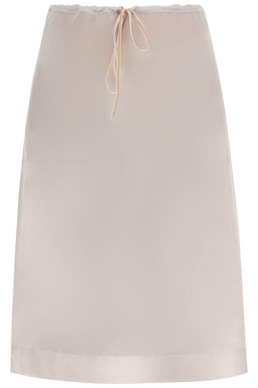 Silk Mini Skirt In Seven  - Grey