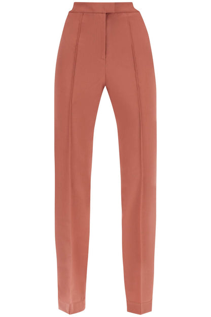 Cool Virgin Wool Pants With Heart-shaped Details  - Rosso