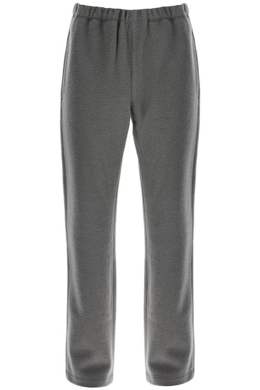 Wool Fleece Joggers For Warmth  - Grey