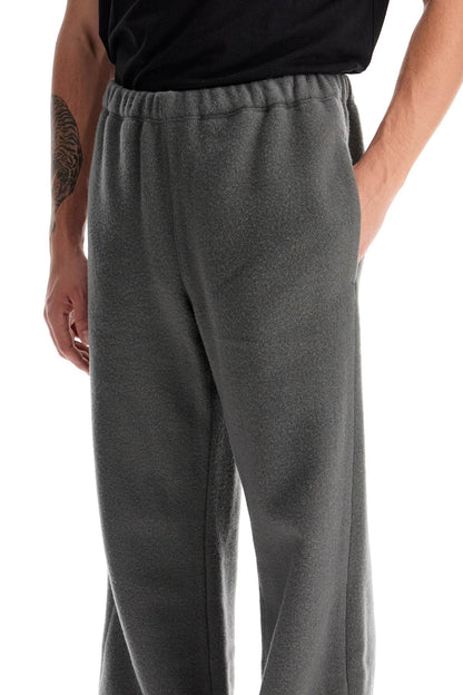 Wool Fleece Joggers For Warmth  - Grey