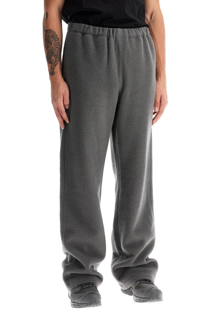 Wool Fleece Joggers For Warmth  - Grey