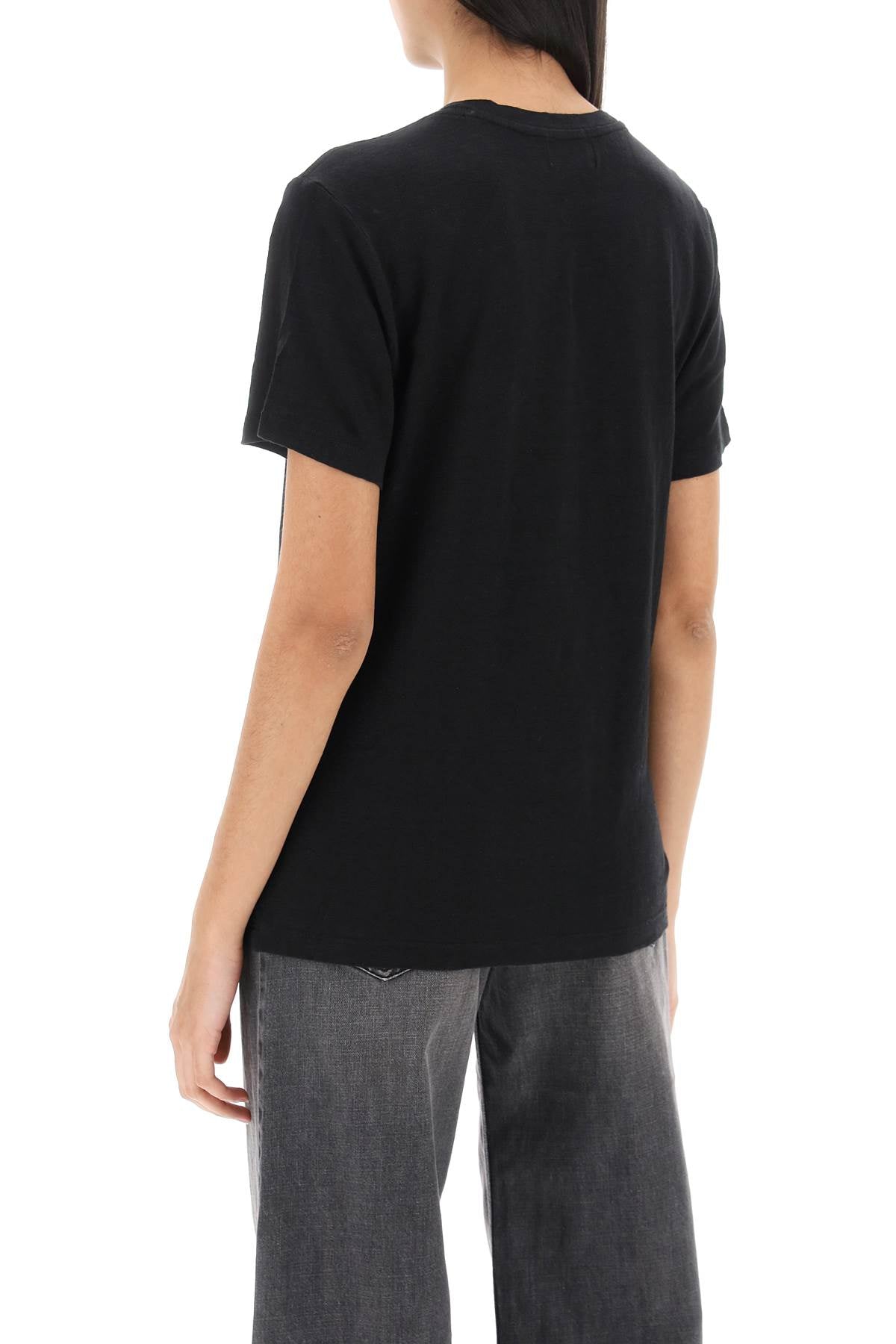 Zewel T-shirt With Metallic Logo Print  - Black