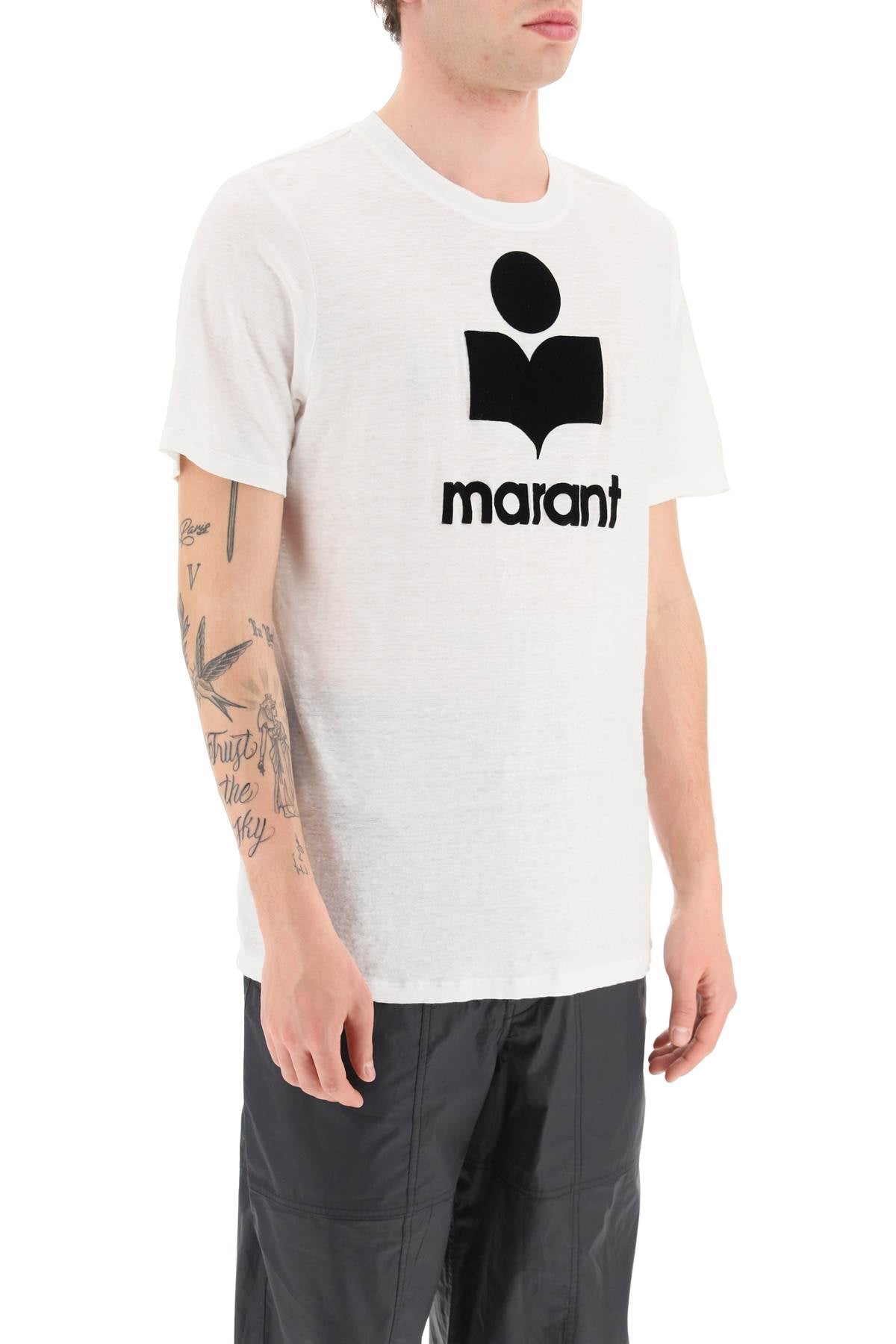 Karman Linen Logo T-shirt  - White