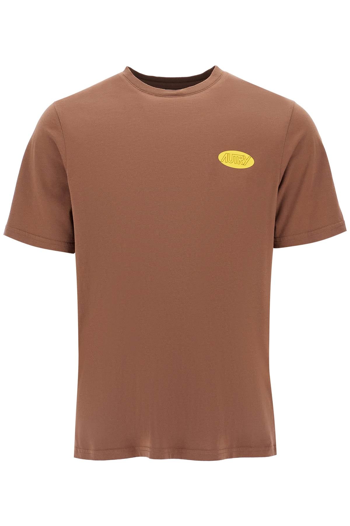 Relaxed Fit Logo Print T-shirt  - Brown