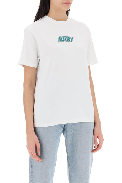 T-shirt With Printed Logo  - White