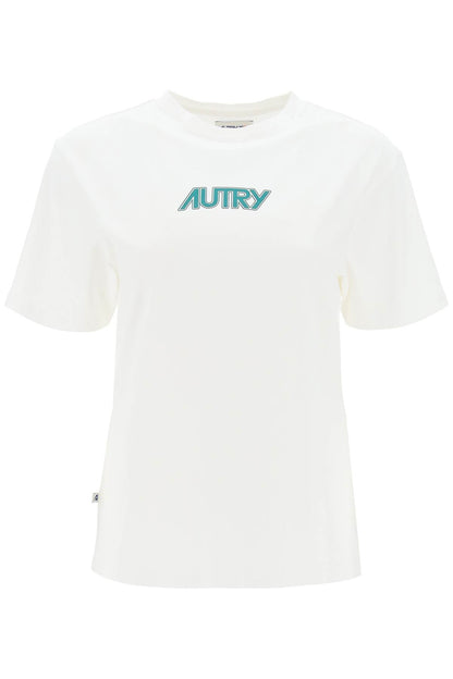 T-shirt With Printed Logo  - White