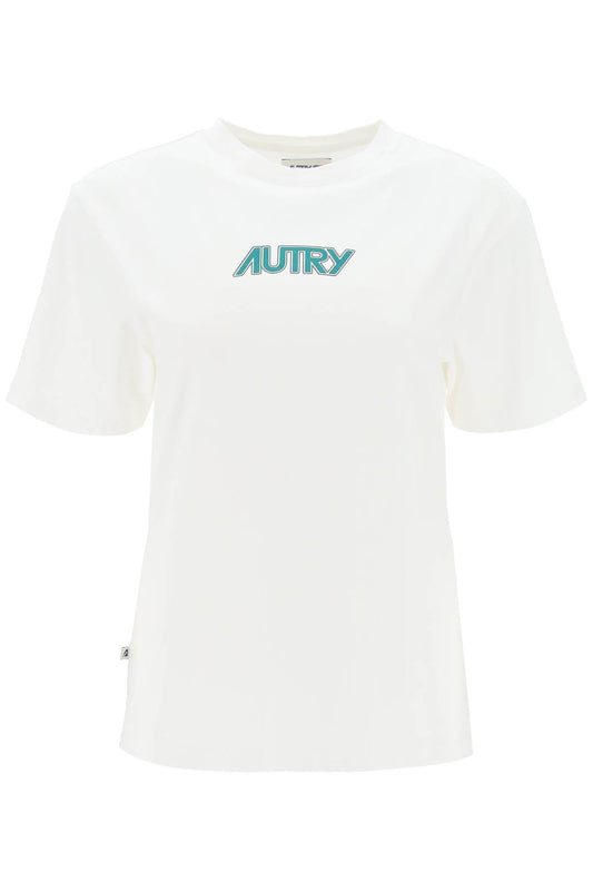 T-shirt With Printed Logo  - White