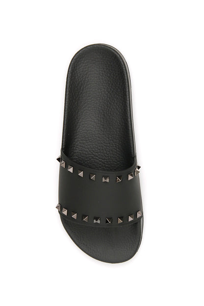 'rockstud' Slides  - Black