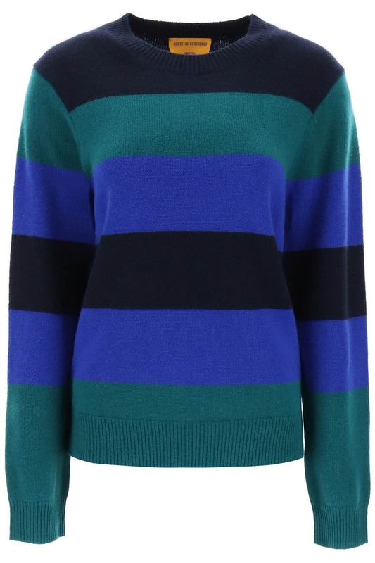 Striped Cashmere Sweater  - Green