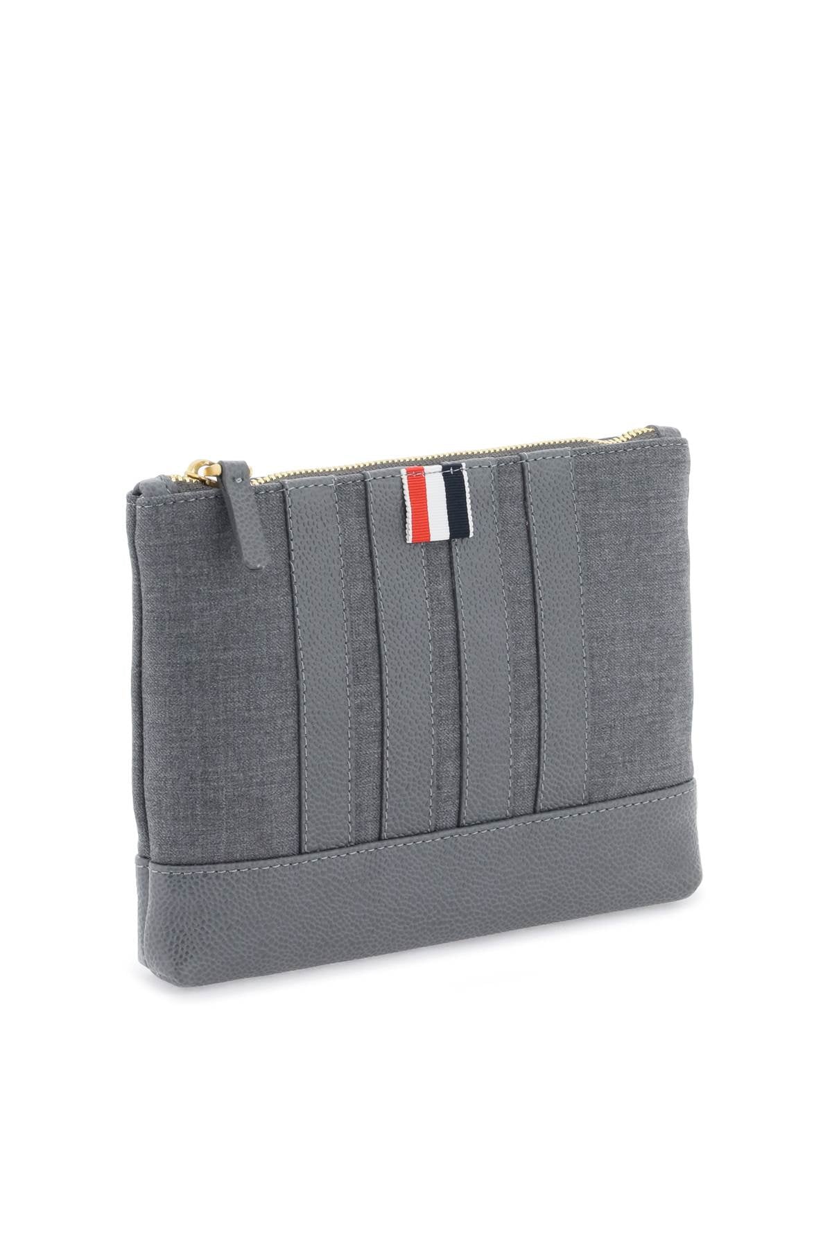 Wool 4-bar Small Pouch  - Grigio