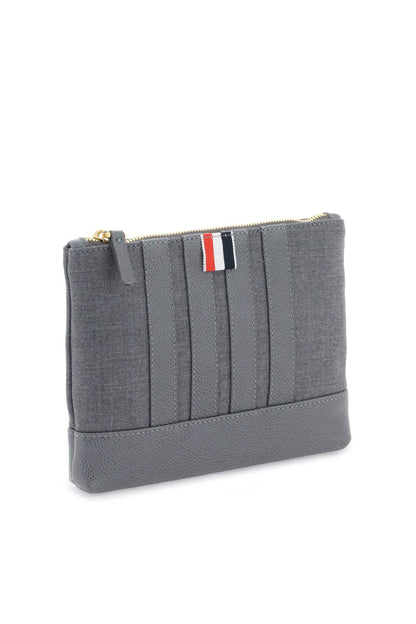 Wool 4-bar Small Pouch  - Grigio