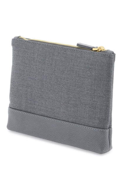 Wool 4-bar Small Pouch  - Grigio