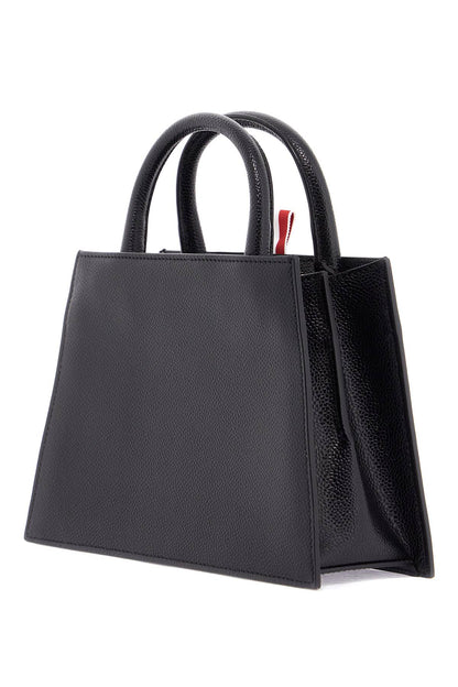 Borsa A Mano Mini In Pelle Martellata  - Black