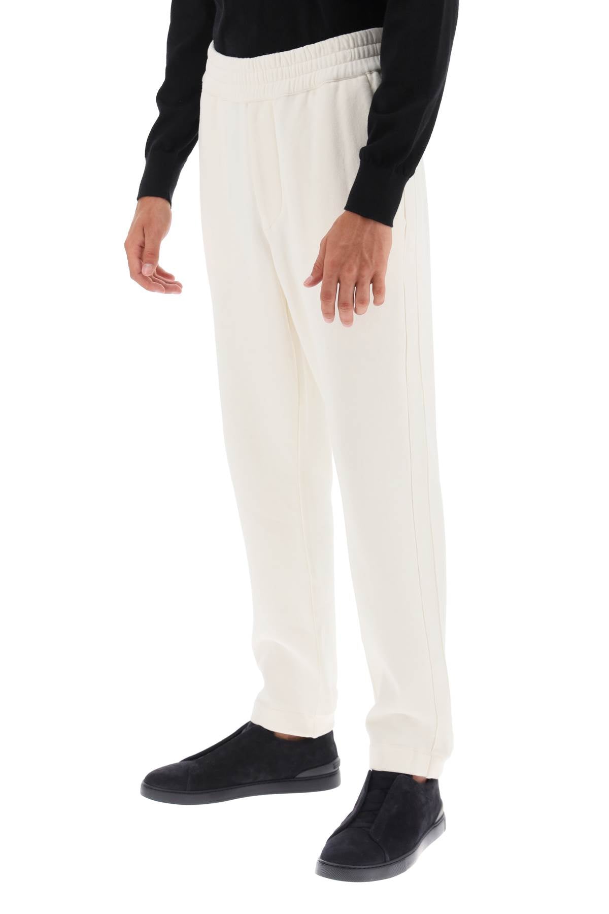 Cotton & Cashmere Sweatpants  - Bianco