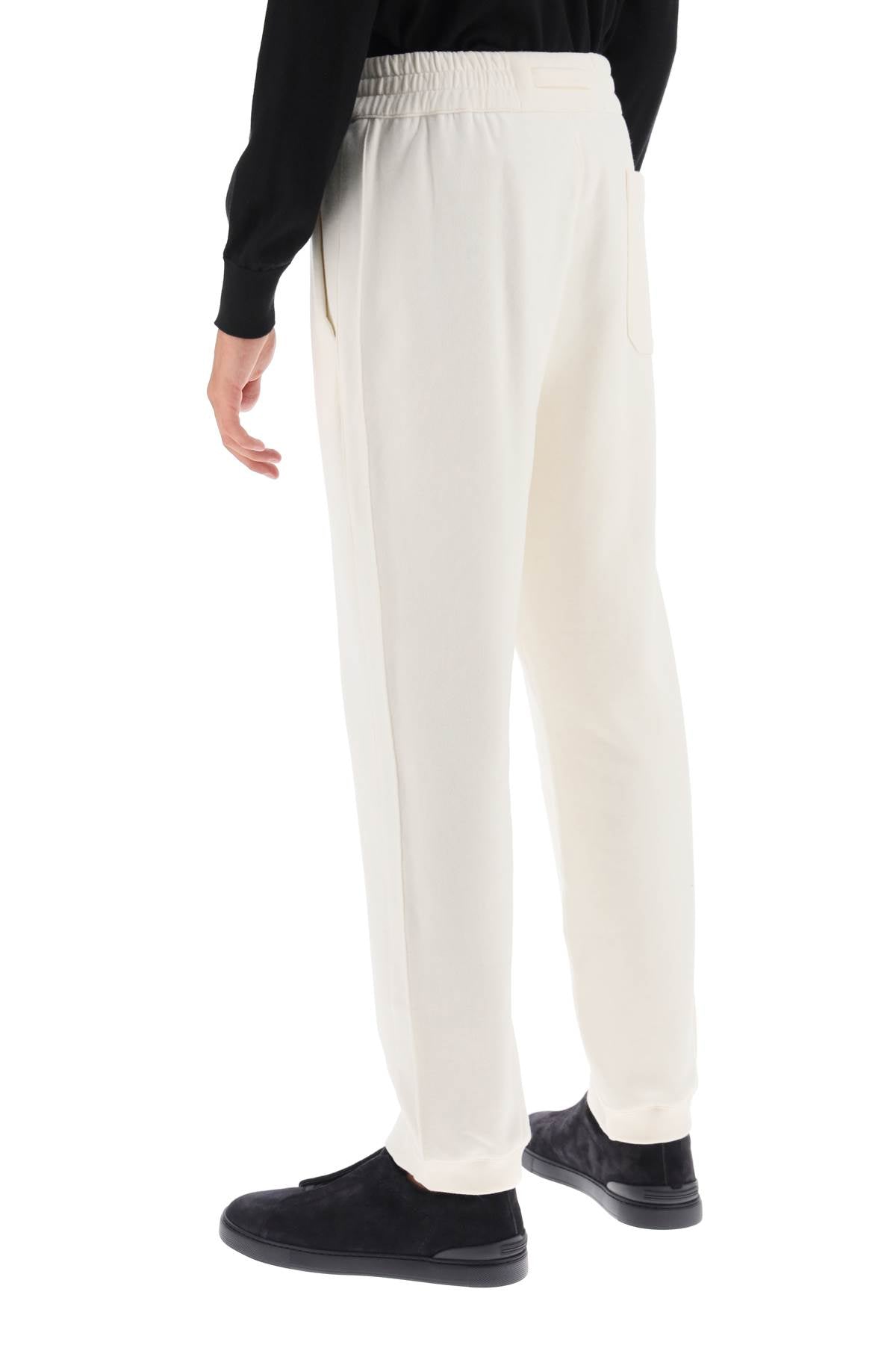 Cotton & Cashmere Sweatpants  - Bianco