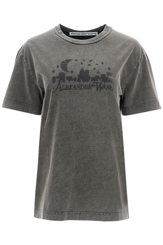 Vintage Skyline T-shirt With  - Grey