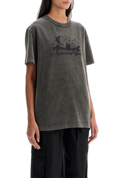 Vintage Skyline T-shirt With  - Grey