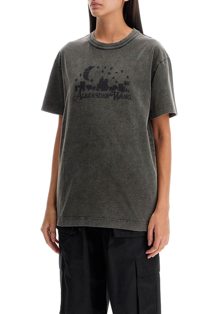 Vintage Skyline T-shirt With  - Grey