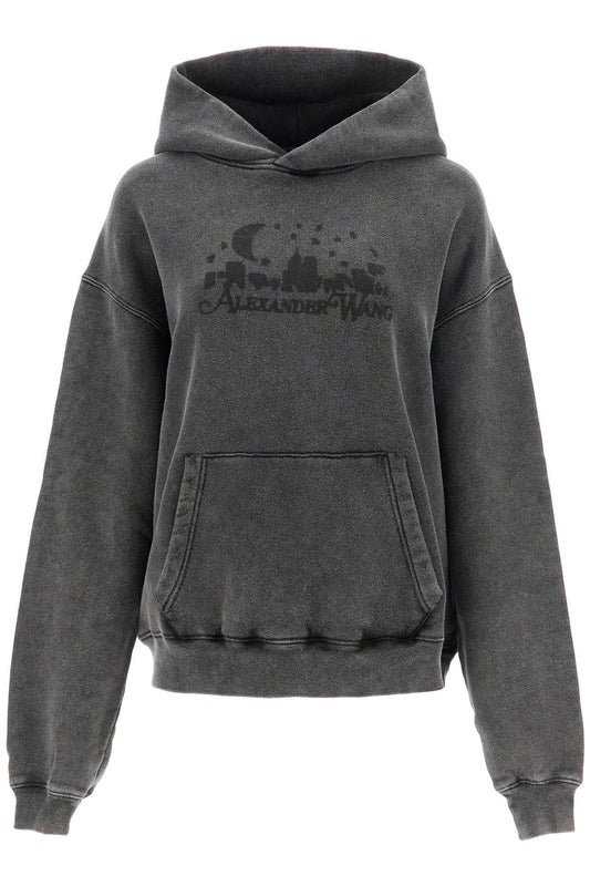 Vintage Skyline Effect Sweatshirt  - Grey