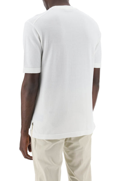 Cotton Pique T-shirt In  - White