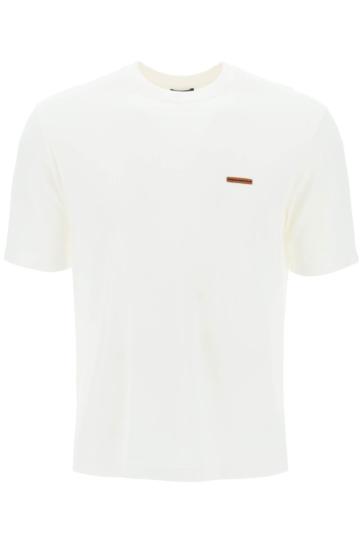 Cotton Pique T-shirt In  - White