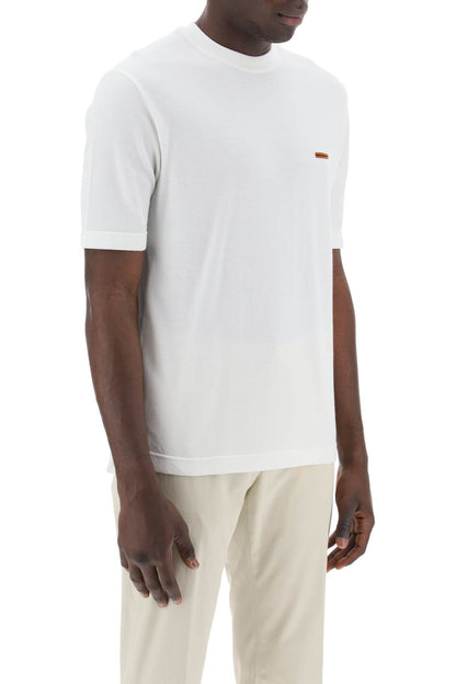 Cotton Pique T-shirt In  - White